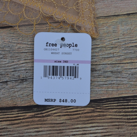 Free People Lucia Underwire Bra Wheat Sunset - Picture 10 of 10